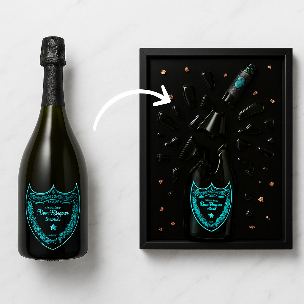Votre bouteille en tableau