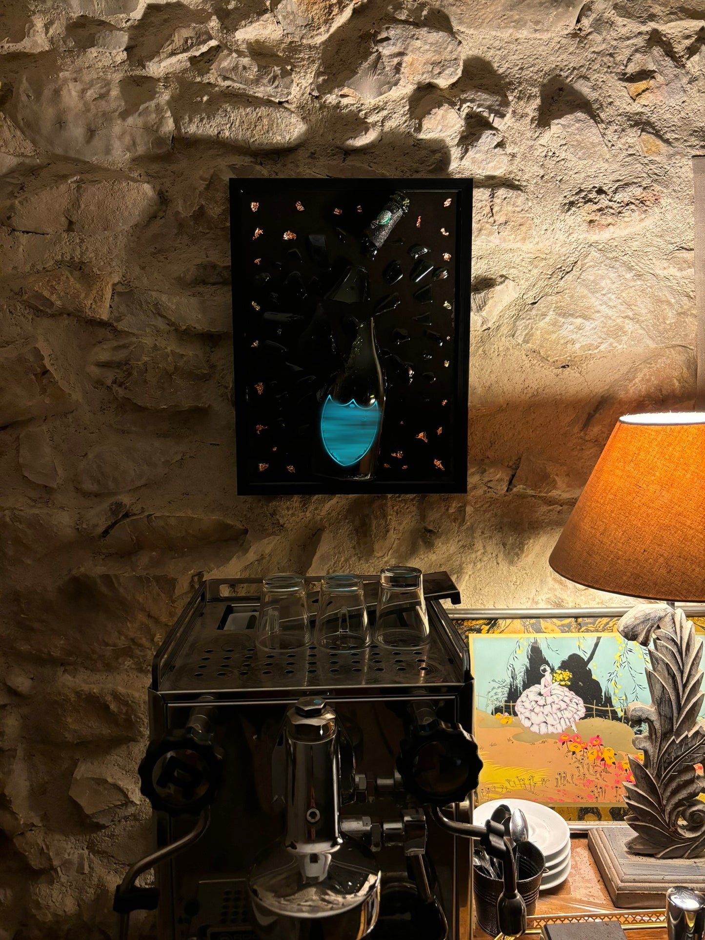 Tableau Champagne - Green Luminous (Etiquette Lumineuse)