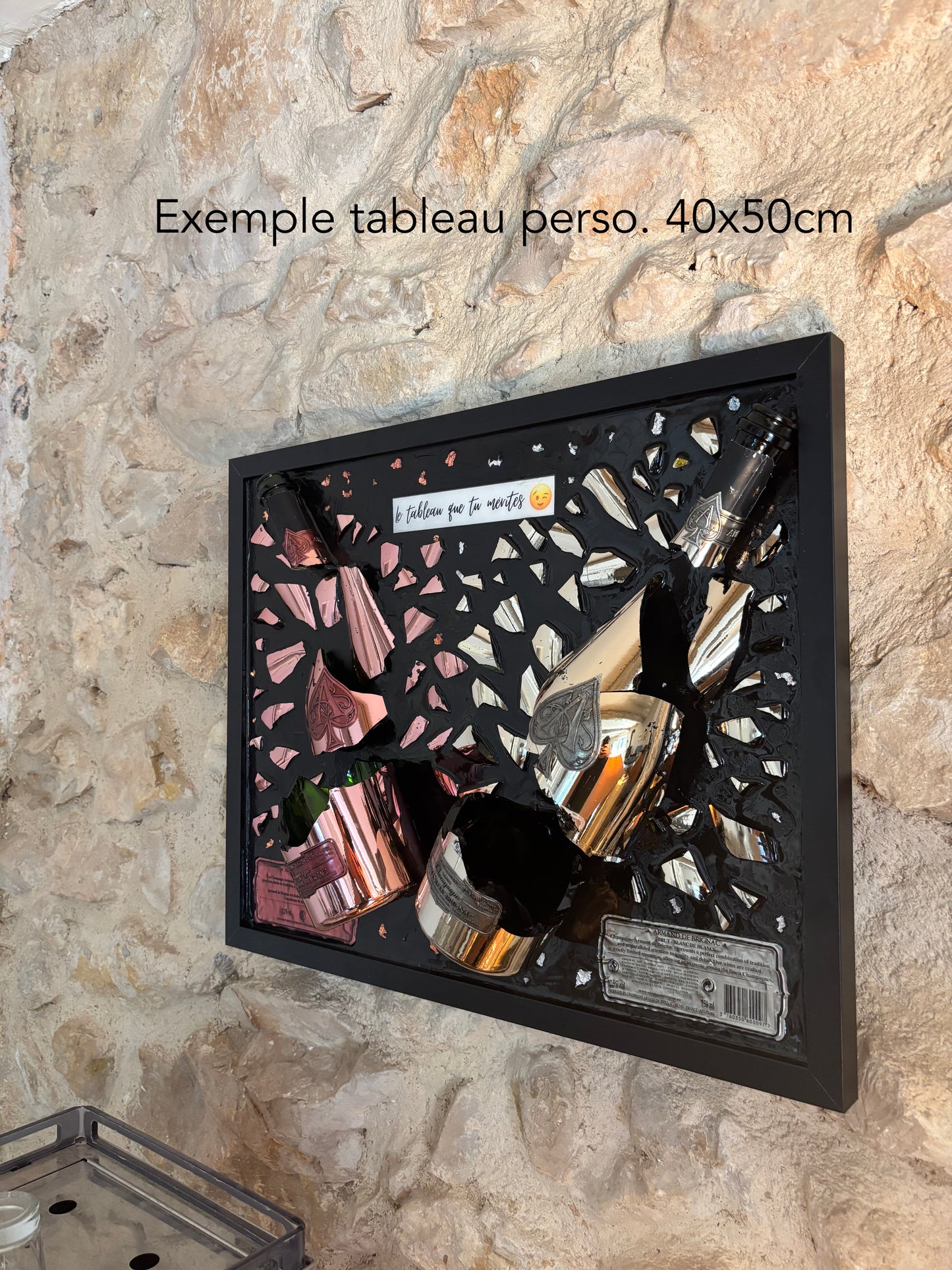 Votre bouteille en tableau