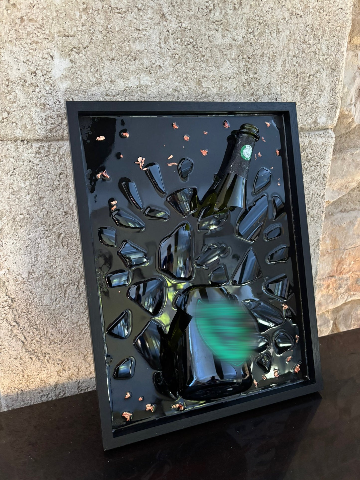 Tableau Champagne - Green Luminous (Etiquette Lumineuse)