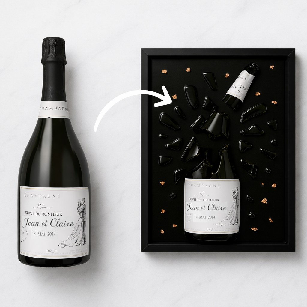 Votre bouteille en tableau