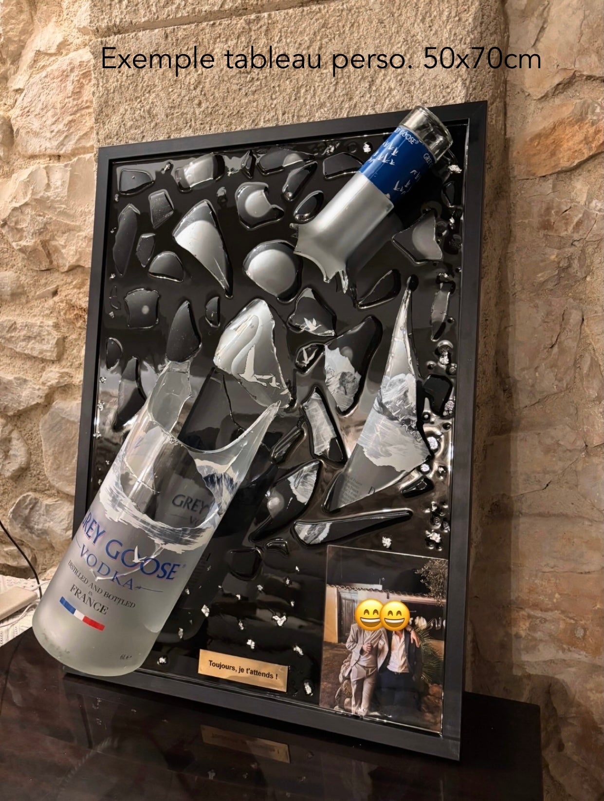 Votre bouteille en tableau